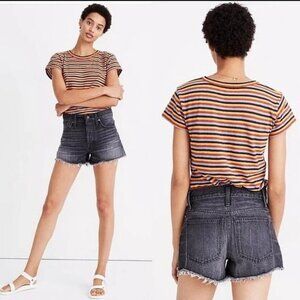 Madewell Black Relaxed Jean Shorts